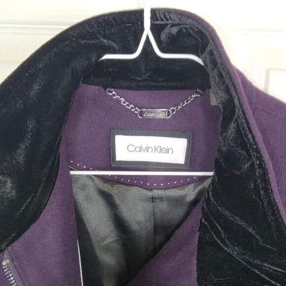 Calvin Klein purple wool blend jacket coat Small - Picture 4 of 6
